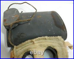 Rare lunettes de protection gaz avec sa boite de transport Poilu WW1 1914 1918