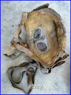 Rare masque à gaz Compresse ww1 1917 French gas mask gasmaske soldat tranchée