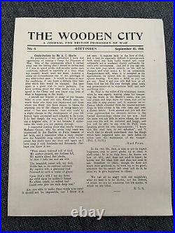 Rare newspaper the wooden city journal for war prisoners 1915 WWI Götingen