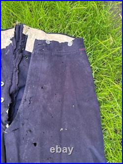 Rare pantalon d'artillerie coloniale Marsouin daté 1910 réceptionné WW1 tranchée