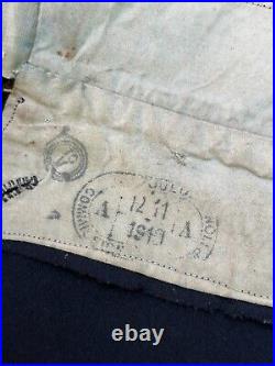 Rare pantalon d'artillerie coloniale Marsouin daté 1910 réceptionné WW1 tranchée