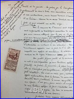 Rarissime Manuscrit Original du Commandant Raynal 1919 Le Drame du Fort de Vaux