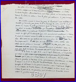 Rarissime Manuscrit Original du Commandant Raynal 1919 Le Drame du Fort de Vaux