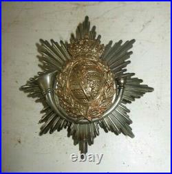 Rarissime plaque de shako du 12 ème Bataillon de Chasseur Saxon. WW. 1