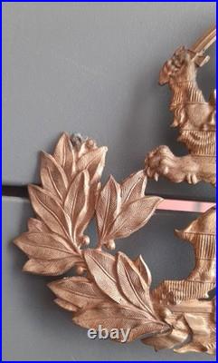 Relique Plaque Casque à Pointe Officier Duché de Hesse Hessen Allemand ORIGINAL