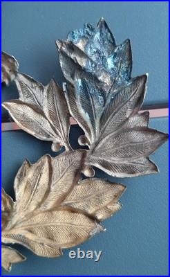 Relique Plaque Casque à Pointe Officier Duché de Hesse Hessen Allemand ORIGINAL