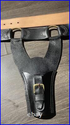Reproduction Ceinturon 1873 Artilleur/Train 105cm Cuir Noir Retourné Militaria