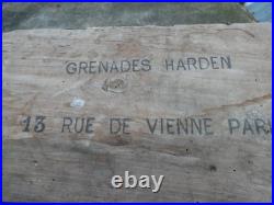 SAPEURS POMPIERS 1880 1914 Rare Caisse Vide Grenades Harden Extinctrice