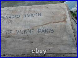 SAPEURS POMPIERS 1880 1914 Rare Caisse Vide Grenades Harden Extinctrice