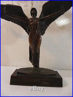 SEGOFFIN statue bronze fondeur RUDIER Ecole Polytechnique f. FOCH 1914-1918