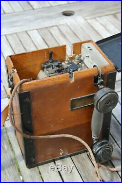 SUPERBE Téléphone militaire de tranchées US ARMY field model A 1917 WW1
