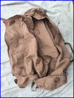 Sac allongé cachou d'homme monté mod 1902 artillerie, train France WW1 WW2