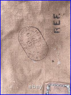 Sac allongé cachou d'homme monté mod 1902 artillerie, train France WW1 WW2