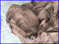 Sac allongé cachou d'homme monté mod 1902 artillerie, train France WW1 WW2