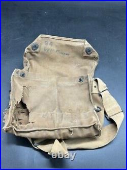 Sac masque gaz US17 Doughboy impacté! WW1 nominatif Argonne Verdun