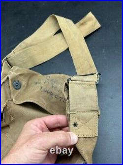 Sac masque gaz US17 Doughboy impacté! WW1 nominatif Argonne Verdun