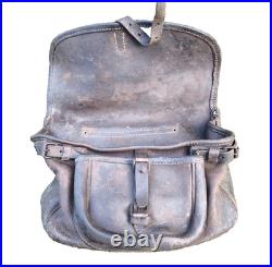 Sacoche cuir poseur de ligne transmission France ww1 1914 1918