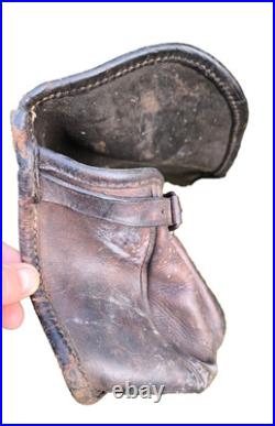 Sacoche cuir poseur de ligne transmission France ww1 1914 1918