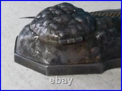 Sculpture Signée Mitrailleur 1ère Guerre Mondiale Encrier Sir de Metz. A. Ouvet