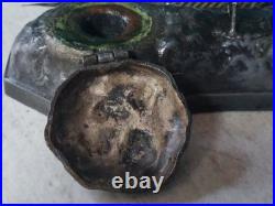 Sculpture Signée Mitrailleur 1ère Guerre Mondiale Encrier Sir de Metz. A. Ouvet