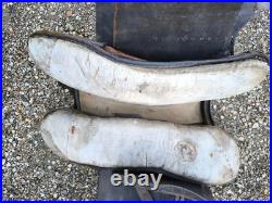Selle 7 rivets à palette cuir fauve foncé harnachement cavalerie XIXe/ww1