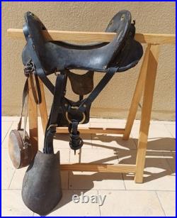 Selle de cavalerie américaine McClellan M1904 originale du 3rd Cavalry Regiment
