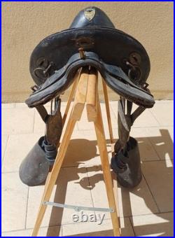Selle de cavalerie américaine McClellan M1904 originale du 3rd Cavalry Regiment