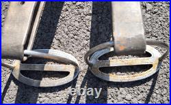 Selle fontes étriers sangle en cuir tressé officier cavalerie poilu ww1 1914 Selle fontes étriers sangle en cuir tressé officier cavalerie poilu ww1 1914