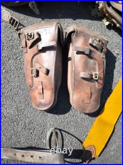 Selle fontes étriers sangle en cuir tressé officier cavalerie poilu ww1 1914
