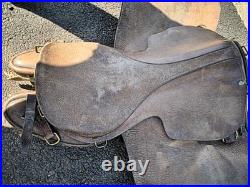 Selle fontes étriers sangle en cuir tressé officier cavalerie poilu ww1 1914