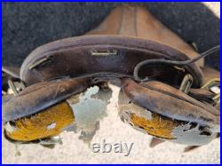 Selle fontes étriers sangle en cuir tressé officier cavalerie poilu ww1 1914