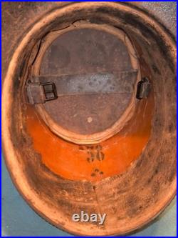 Shako troupe 1872 artillerie colonial complet avec crin retombant usures au drap