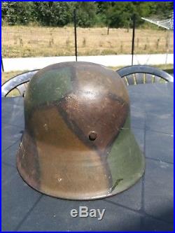 Stahlhelm 1916 camouflé feldgrau casque à pointe Allemand Prussien Verdun 14-18