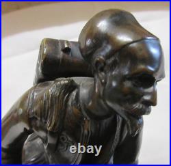 Superbe bronze sur socle Zouave en action, non signé. TBE belle patine