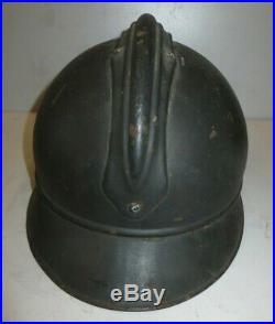 Superbe casque ADRIAN Mod. 1915 de l' Infanterie, Plaque nominative d' un Officier