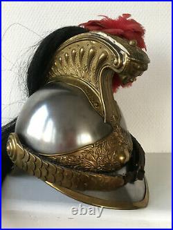 Superbe casque de Dragon Modèle 1874 Cavalerie 14-18 fabrication Franck