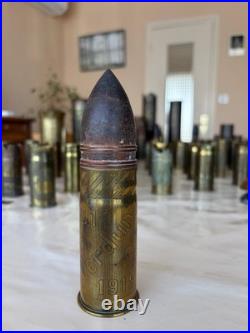 Superbe lot d'une cinquantaine de douilles gravées OBJETS POILUS WW1 1914-18