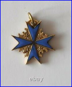 Superbe miniature croix Pour le Mérite allemande fabrication ancienne (20mm)