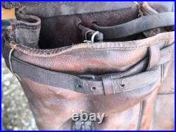 Superbe selle sangle cuir fauve fontes officier de cavalerie ww1 dessous feutre