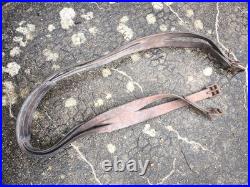 Superbe selle sangle cuir fauve fontes officier de cavalerie ww1 dessous feutre