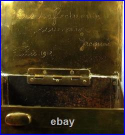 Superbe travail de tranchée coffret avec initiales et dédicacé en juillet 1918