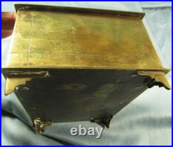 Superbe travail de tranchée coffret avec initiales et dédicacé en juillet 1918