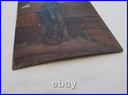 Tableau Peinture Ancien Militaire Ww1 Tranchee Franck Elim Elie De La Moriniere