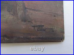 Tableau Peinture Ancien Militaire Ww1 Tranchee Franck Elim Elie De La Moriniere
