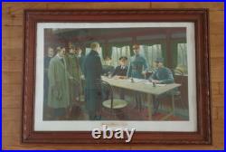 Tableau peinture signé maurice pillard verneuil signature de l'armistice 14 18