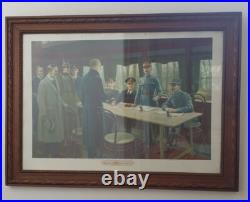 Tableau peinture signé maurice pillard verneuil signature de l'armistice 14 18