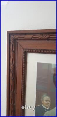 Tableau peinture signé maurice pillard verneuil signature de l'armistice 14 18