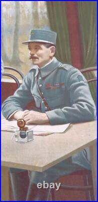 Tableau peinture signé maurice pillard verneuil signature de l'armistice 14 18