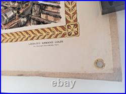 Tableau scolaire Armand Colin 1916 Infanterie Coloniale Souchez WW1 entoilé