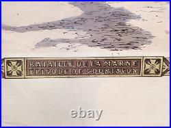 Tableaux Histoire France LA GUERRE TH SMID 1916 Bataille de la Marne/Soldats